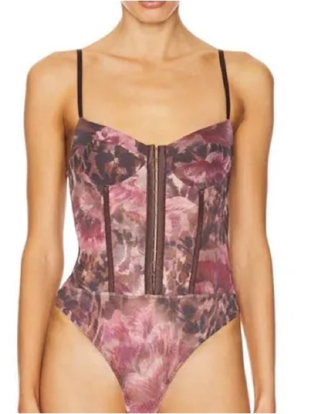 NWT Free People Night Rhythm Corset Bodysuit